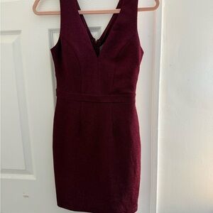 Chic Sleeveless Burgundy Mini Dress